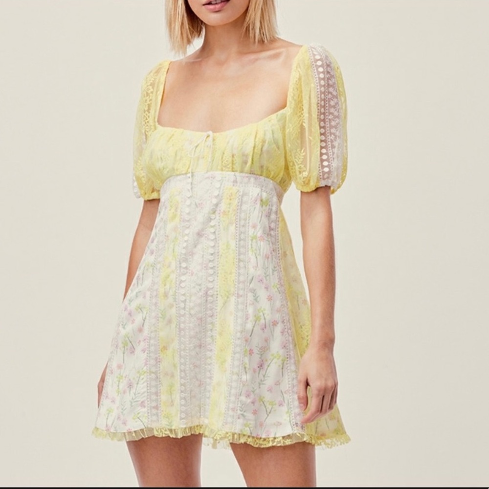 adorable mini dress with beautiful lace details never worn!